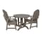 Highwood Usa Hamilton 3pc Round Outdoor Patio Furniture Dining Set AD-DNA36-WBR - alternate 1
